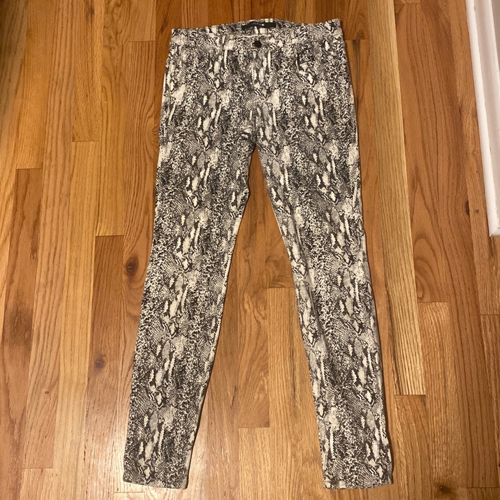 Great condition snake print jeans
